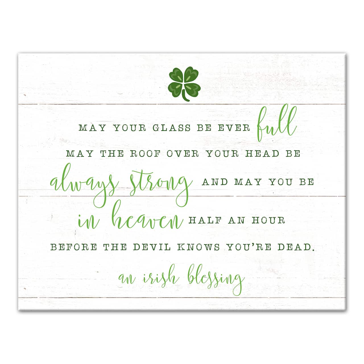 Irish Blessings Quote Canvas 11" x 14" Canvas Wall Art